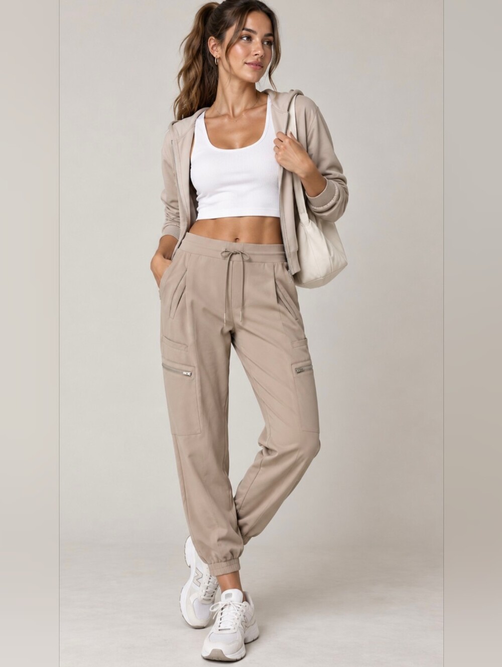 Athleta Go Far Travel Pant In Tan Size 6 Athleisure Pants